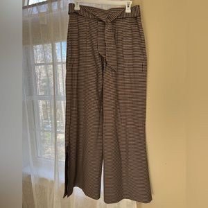Anthropologie wide leg herringbone pants